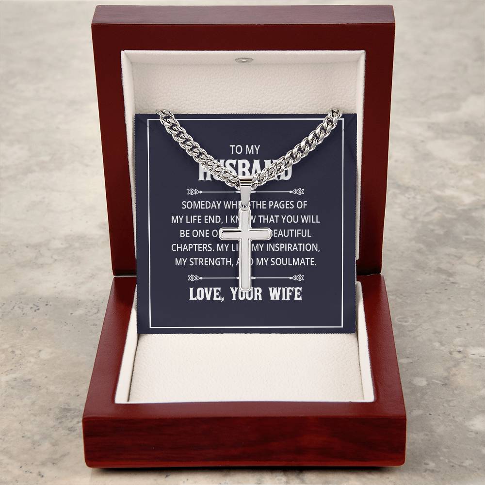 Artisan Cross Necklace - For Husband From Wife