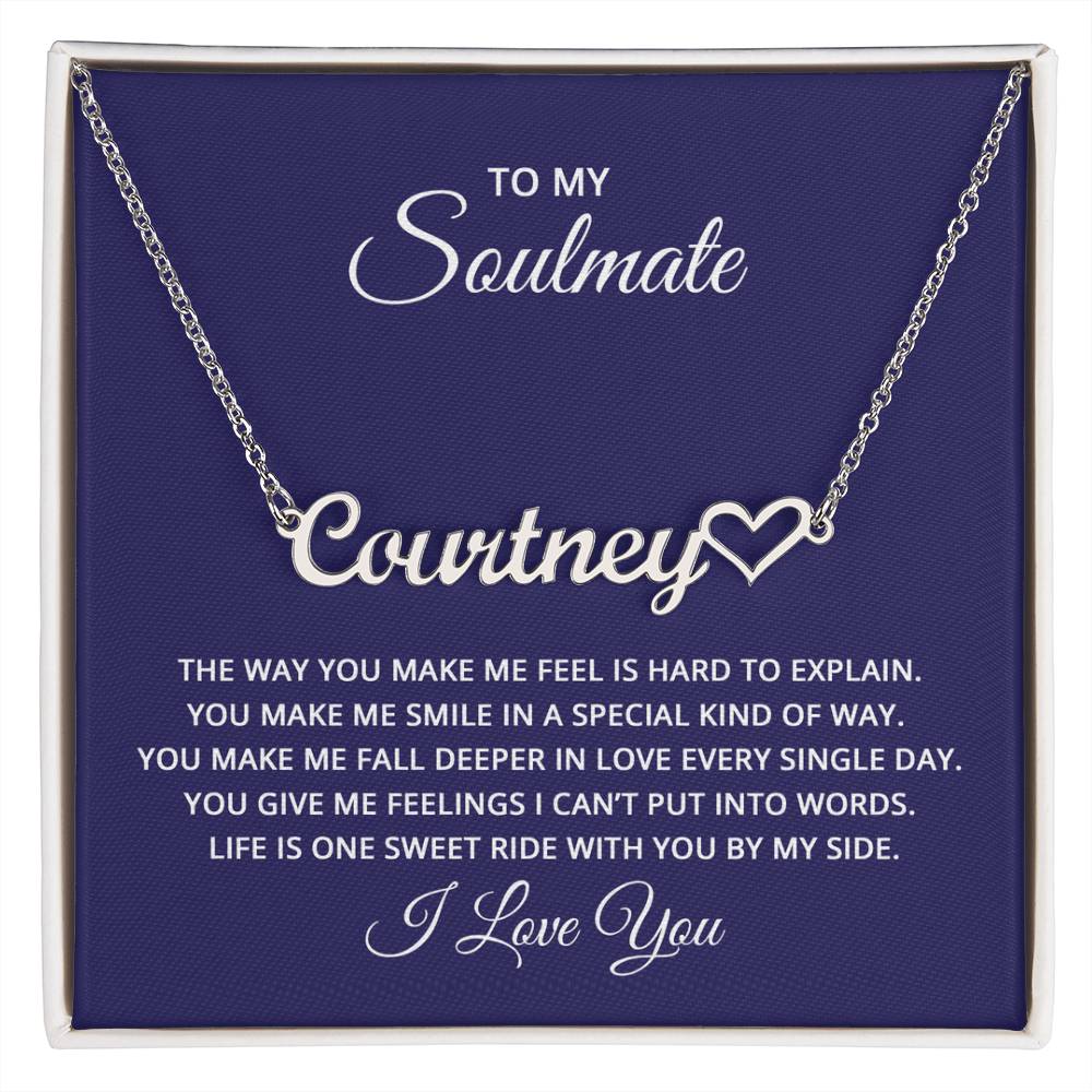 Heart Name Necklace - For Soulmate