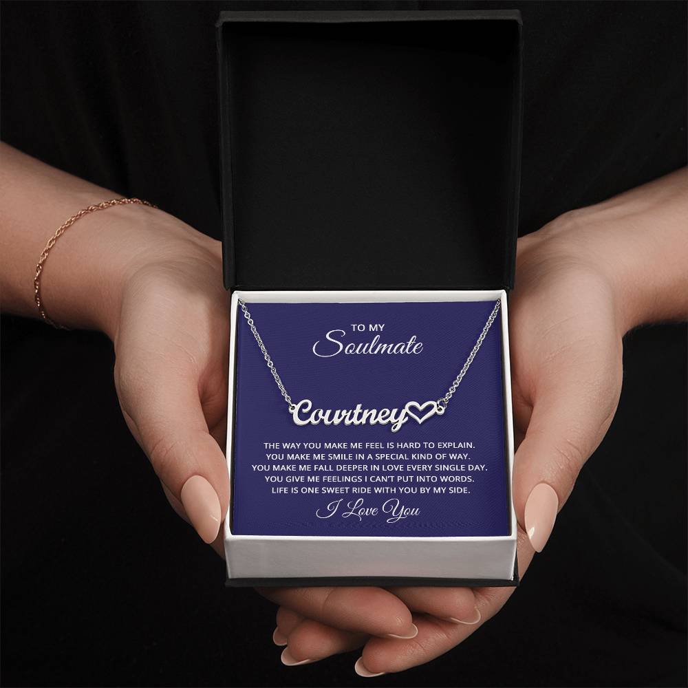 Heart Name Necklace - For Soulmate