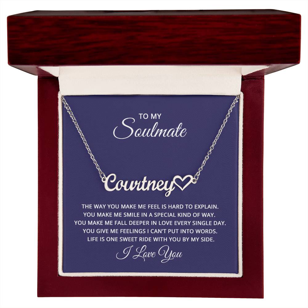 Heart Name Necklace - For Soulmate