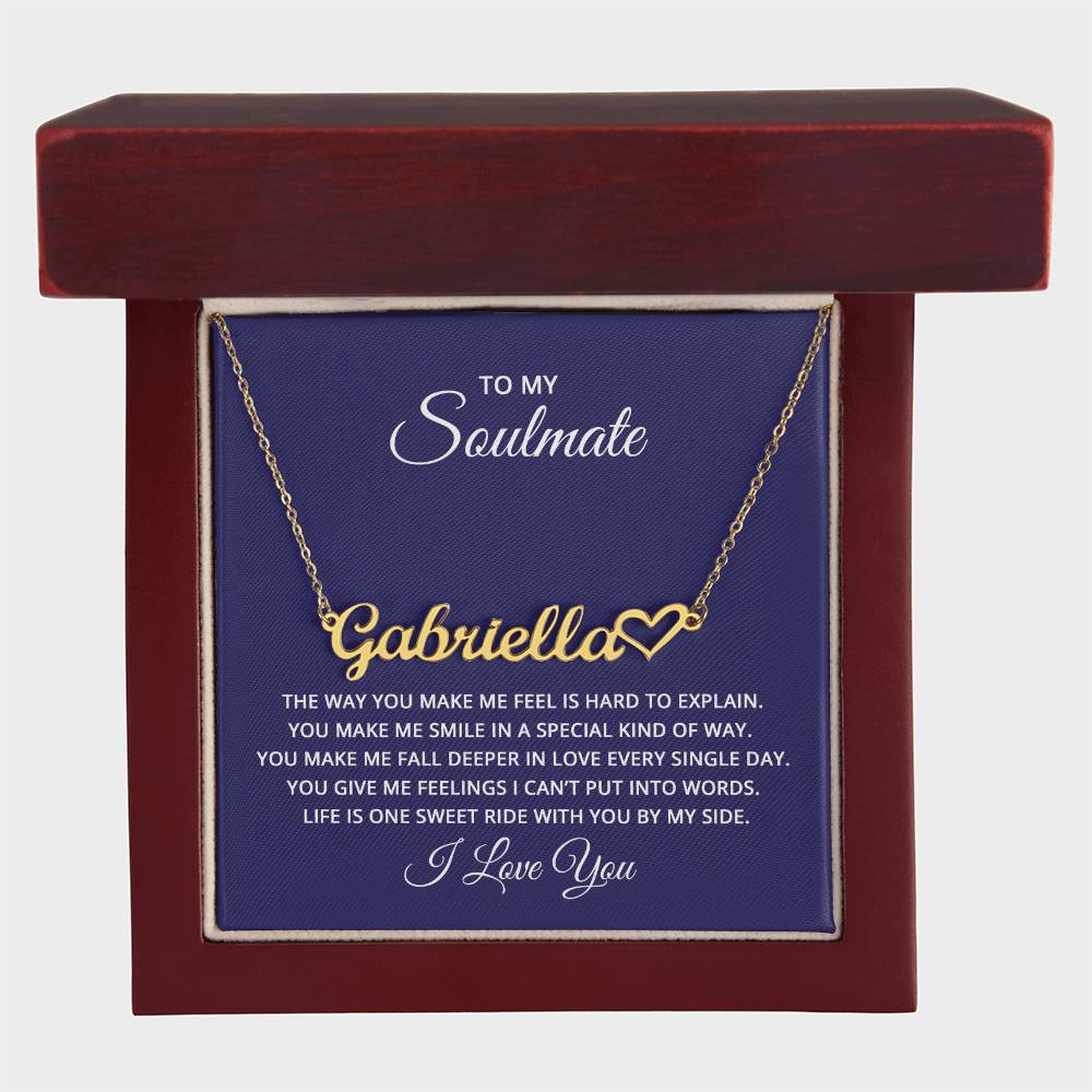 Heart Name Necklace - For Soulmate