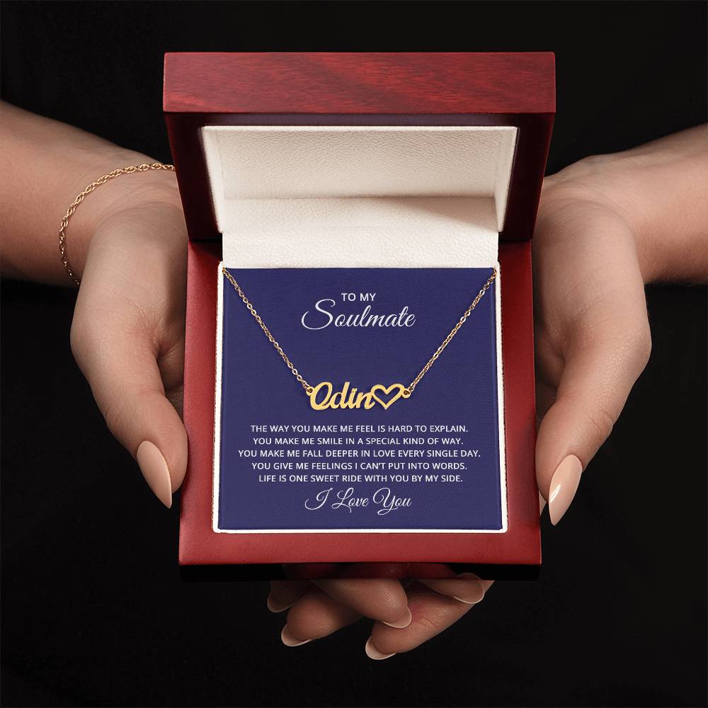 Heart Name Necklace - For Soulmate