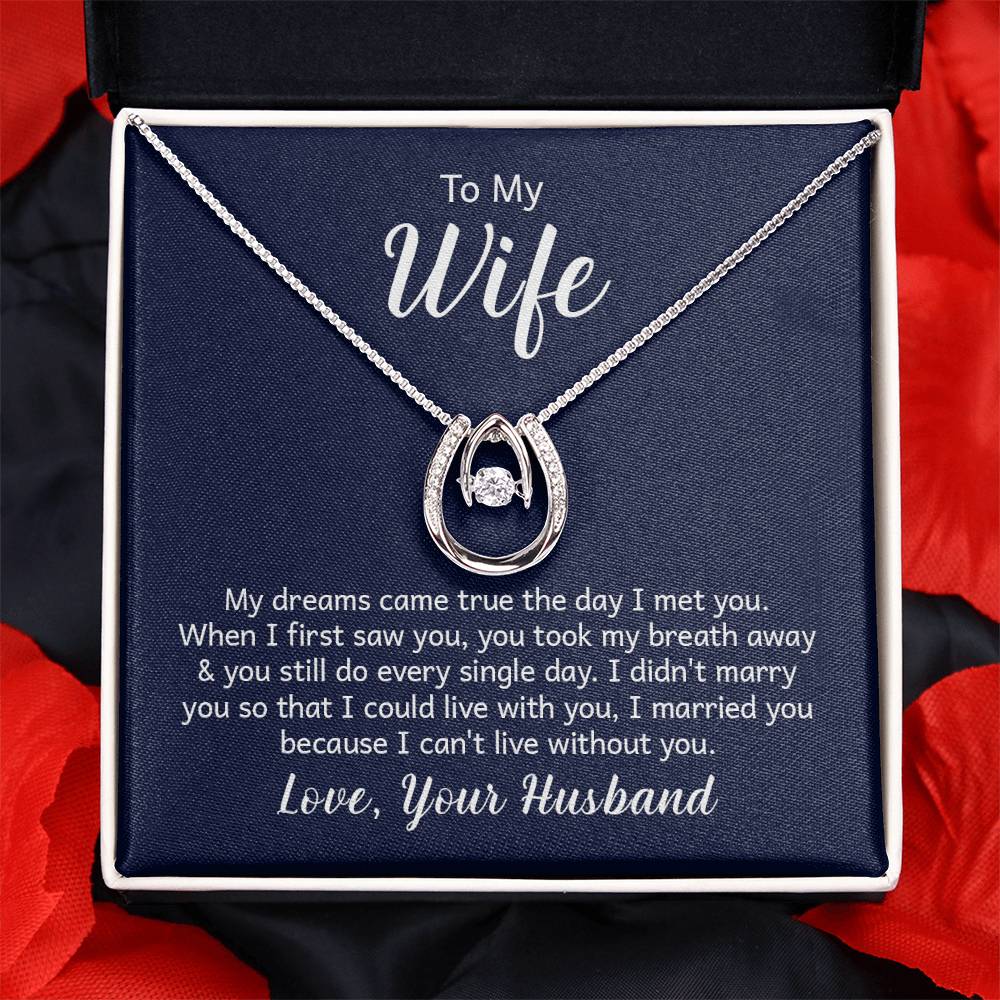 Lucky In Love Necklace - For Wife From Husband