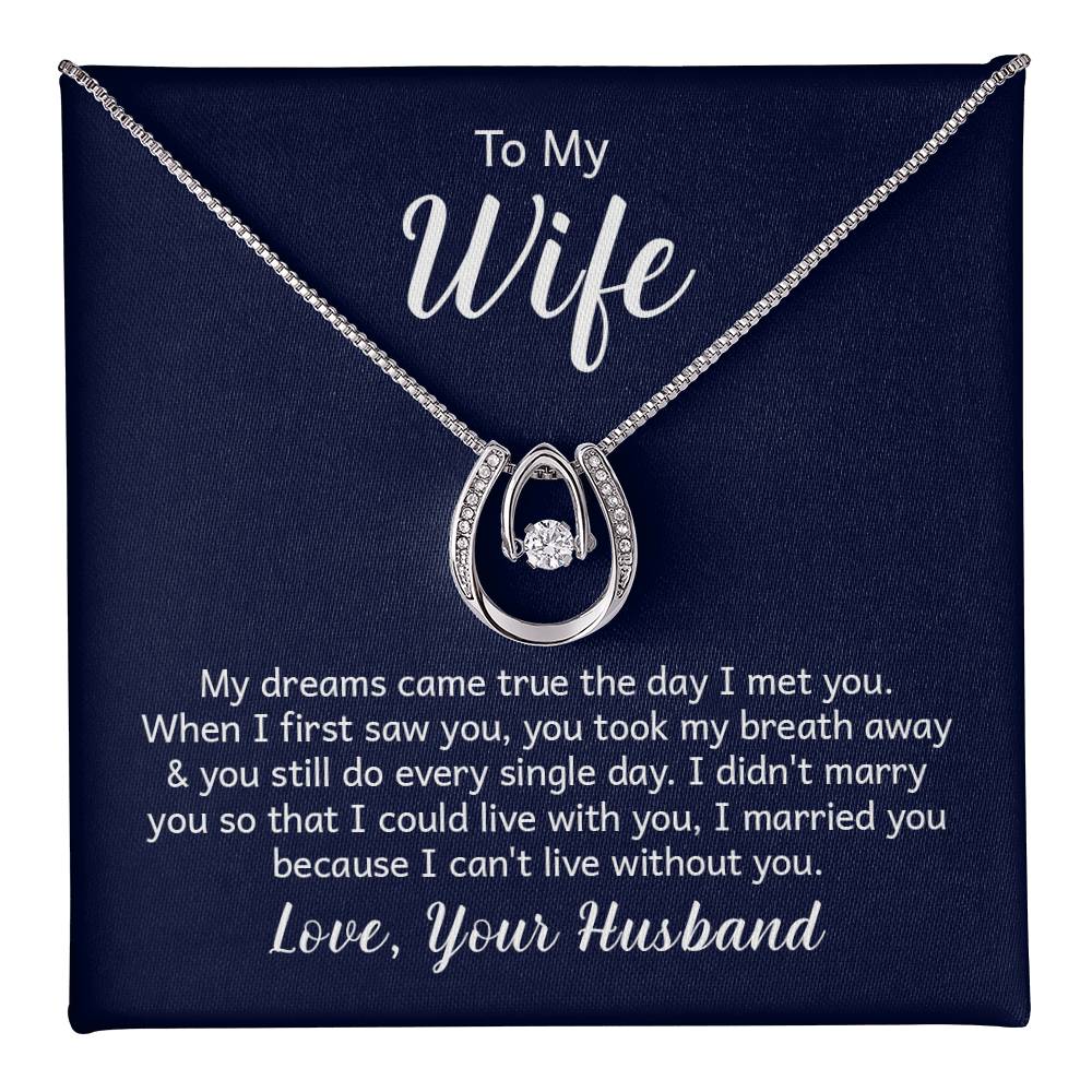 Lucky In Love Necklace - For Wife From Husband