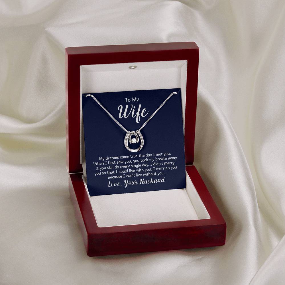 Lucky In Love Necklace - For Wife From Husband