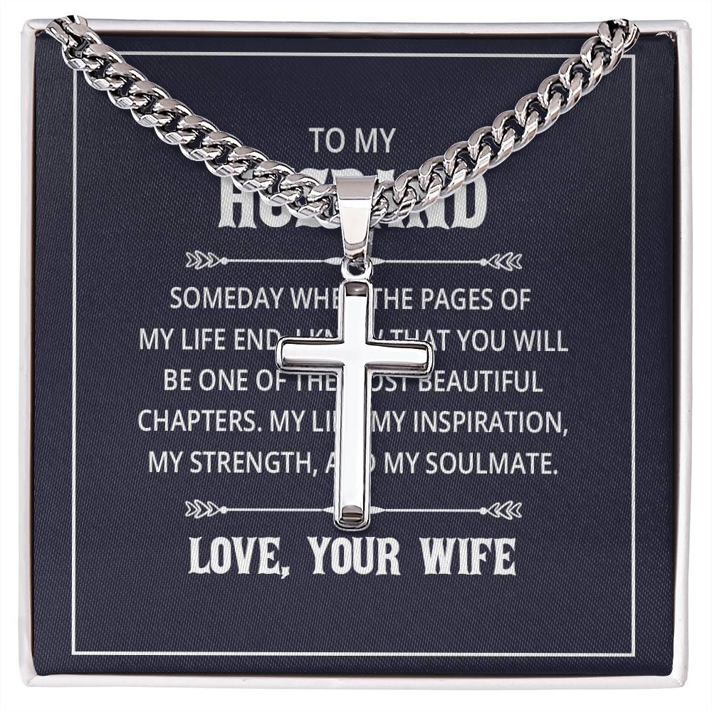 Artisan Cross Necklace - For Husband From Wife