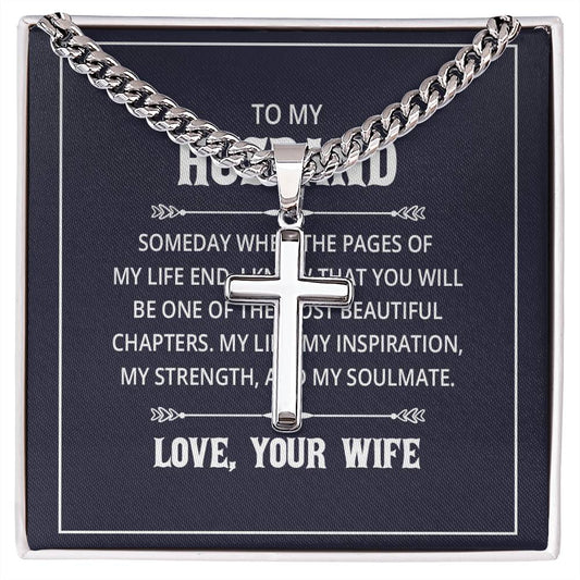 Artisan Cross Necklace - For Husband From Wife