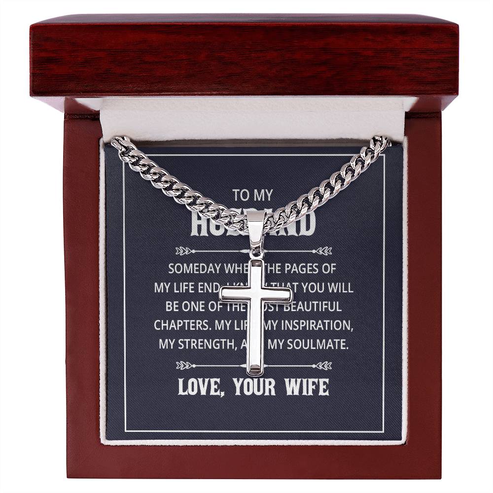 Artisan Cross Necklace - For Husband From Wife