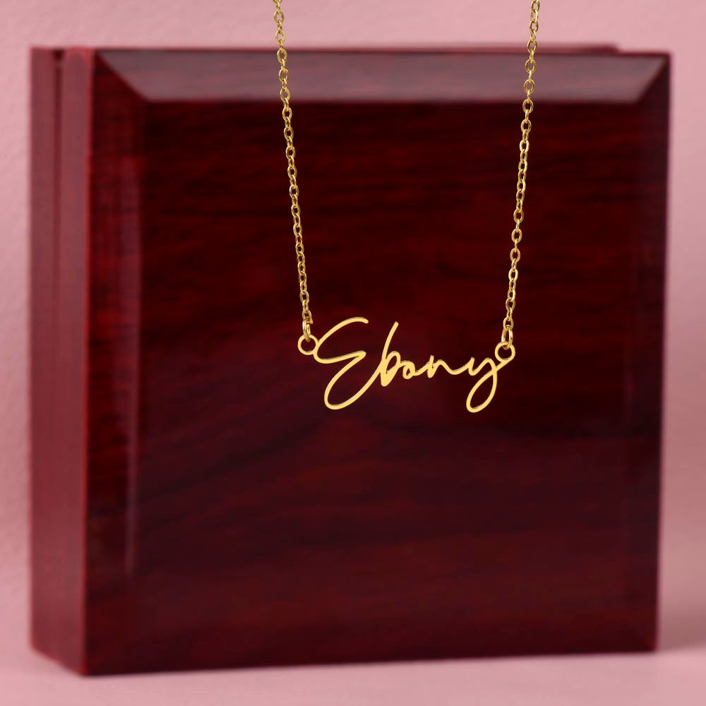 Signature Name Necklace - For Daughter From Dad