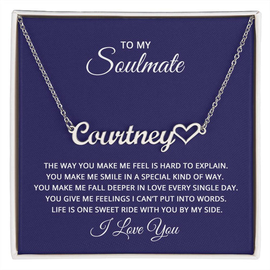 Heart Name Necklace - For Soulmate