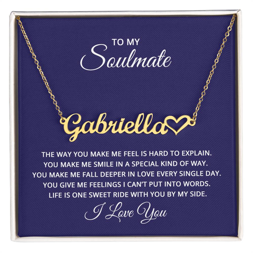 Heart Name Necklace - For Soulmate